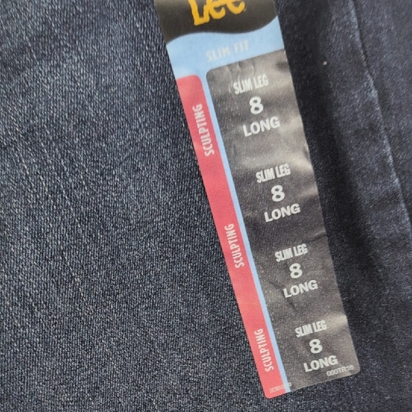 Lee Women's Dark Blue Slim straight Pull On Sculpting Stretch Jeans - Picture 3 of 7